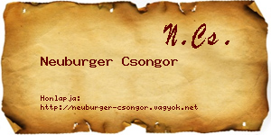 Neuburger Csongor névjegykártya